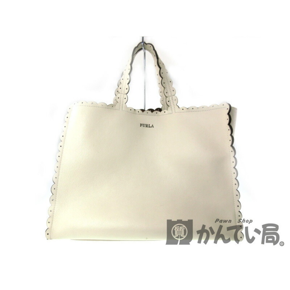 FURLA Merlette Bag Handbag Shoulder White Leather